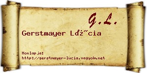 Gerstmayer Lúcia névjegykártya